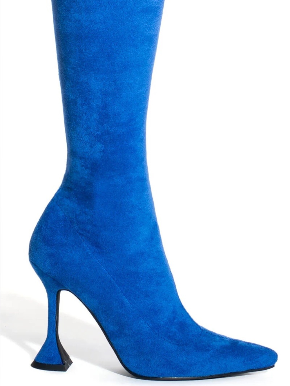 AZALEA WANG ELEVATE THIGH HIGH
STRETCH SUEDE BOOT IN BLUE - Picture 5 of 8